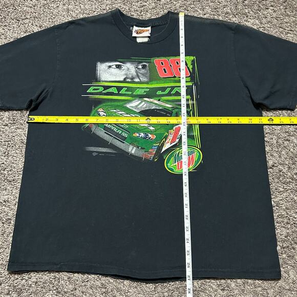 Vintage Dale Jr Shirt Mountain Dew Nascar Racing Graphic Tee y2k 2007 Black - Picture 5 of 12